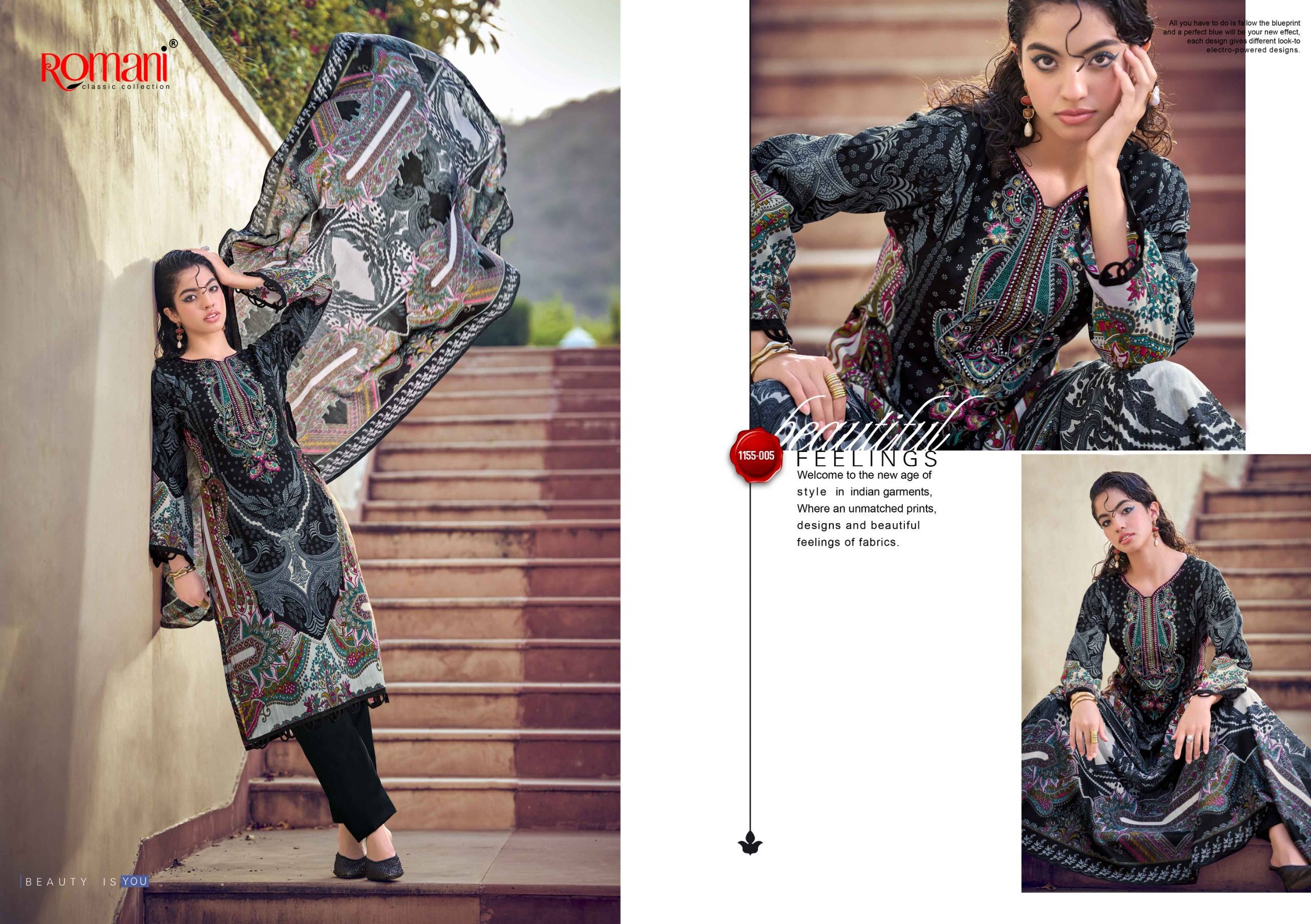 NEEDLE WONDER VOL 14 By Romani 001 To 008 Series Beautiful Pakistani Suits Wear Pure Cotton Dresses At Wholesale Price